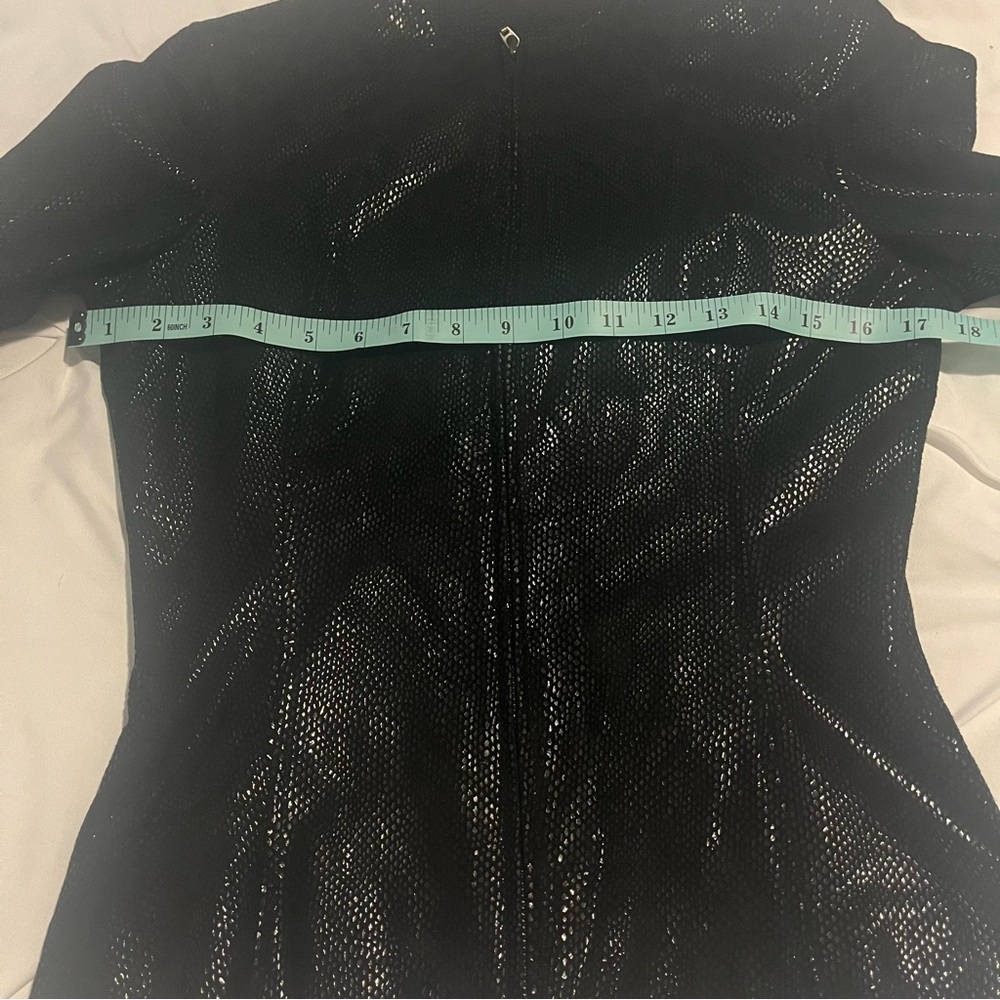 Reba Snakeskin Leather Jacket Size 4 Black Good Condition - Picture 7 of 13